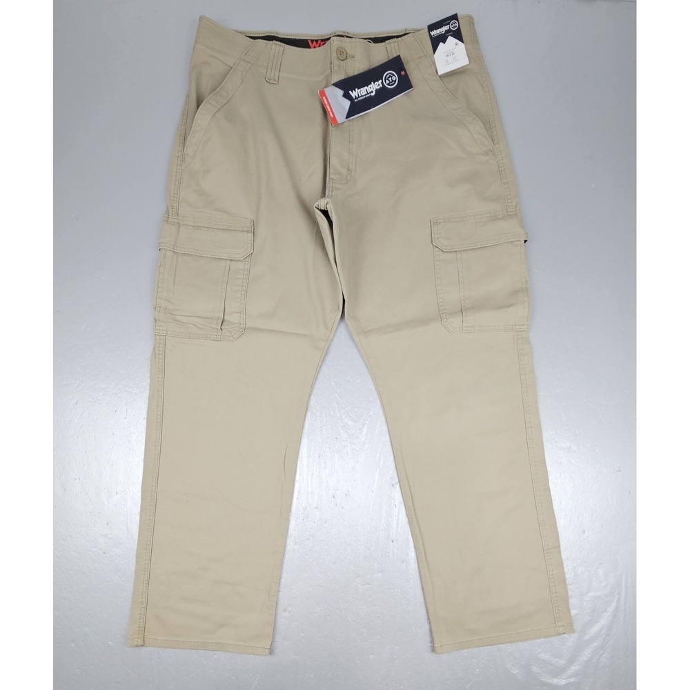 Wrangler ATG All Terrain Gear Pants Mens 36x30 Tan Sierra Cargo Utility NWT